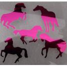5  Bügelpailletten Pferde spiegel pink